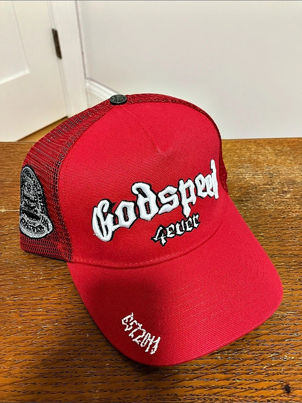 Godspeed Forever Trucker Hat Red